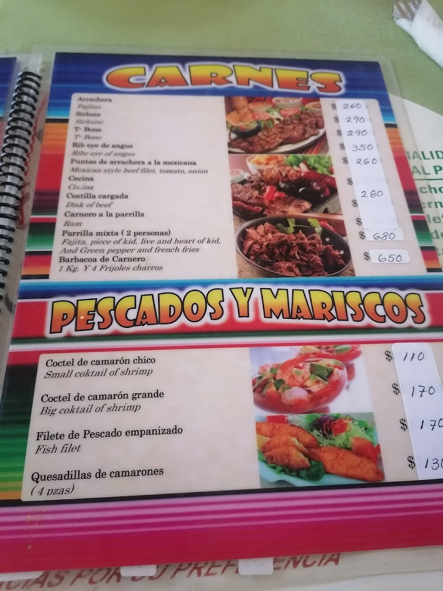 Parador El Chivero Menu - Image 2