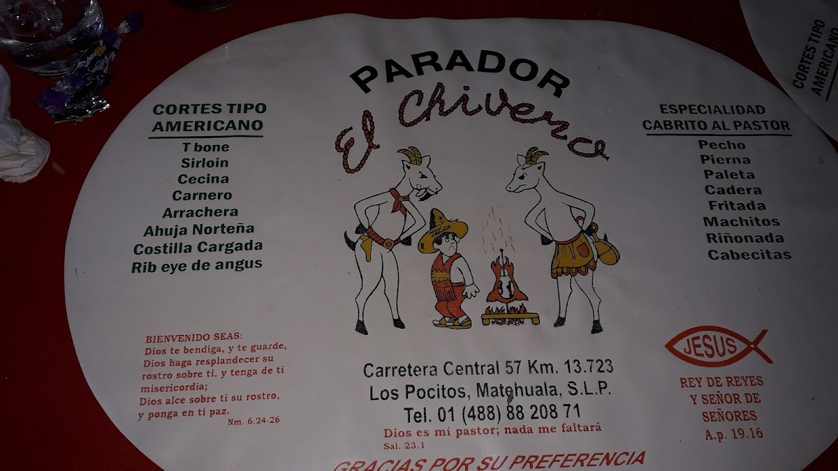 Parador El Chivero Menu - Image 3