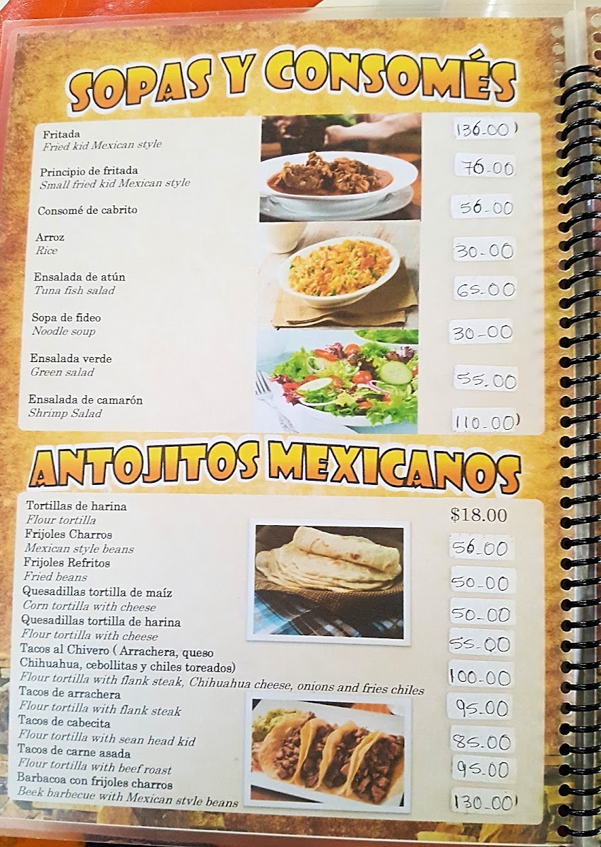 Parador El Chivero Menu - Image 6